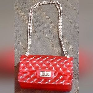 Small/medium size jelly purse with gold hardware brand new never worn